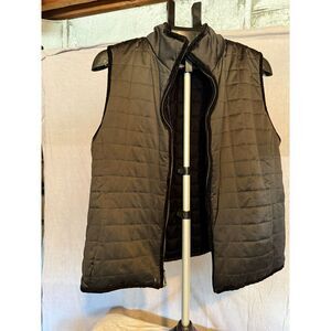 Ralph Lauren Reversible Quilted Velvet & Satin Vest Jacket Lg